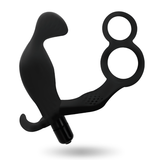 ADDICTED TOYS - PLUG ANALE CON DOPPIO ANELLO PER PENE E TESTICOLI NERI - ADDICTED TOYS | Lingerie Harness Boutique