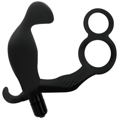 ADDICTED TOYS - PLUG ANALE CON DOPPIO ANELLO PER PENE E TESTICOLI NERI - ADDICTED TOYS | Lingerie Harness Boutique