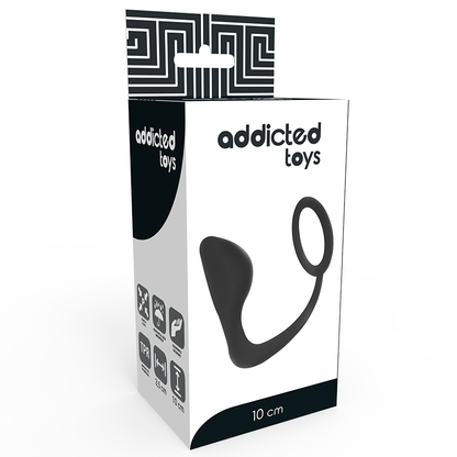 ADDICTED TOYS - PLUG ANALE CON ANELLO PENE NERO