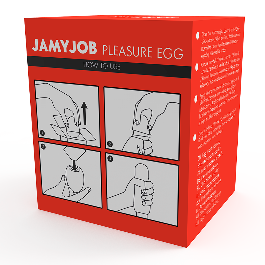 JAMYJOB - EGG MASTURBATORE VERSIONE ROSSA DISCRETT - JAMYJOB | Lingerie Harness Boutique