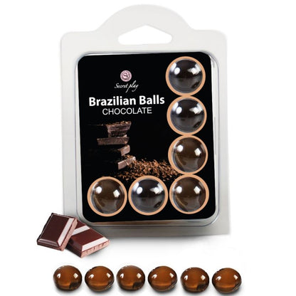 SECRETPLAY - SET 6 PALLINE BRASILIANI CIOCCOLATO - SECRETPLAY COSMETIC | Lingerie Harness Boutique