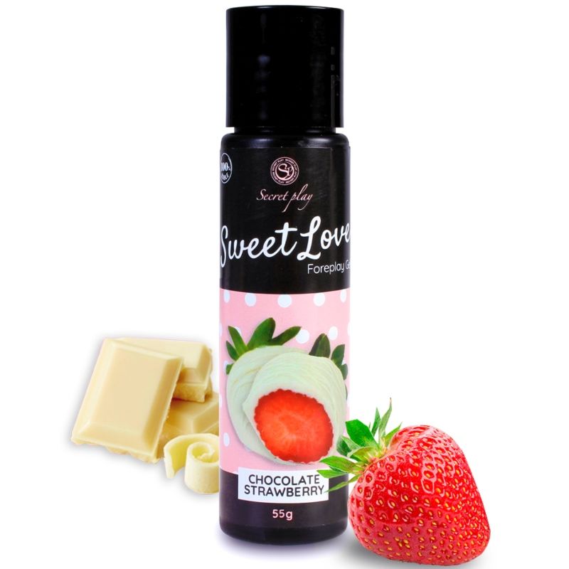 SECRETPLAY - GEL  DOLCE AMORE FRAGOLA E CIOCCOLATO BIANCO 60 ML - SECRETPLAY COSMETIC | Lingerie Harness Boutique