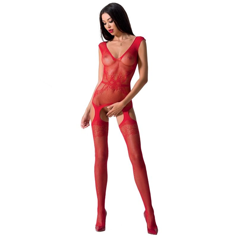 PASSION - WOMAN BS062 BODYSTOCKING ROSSO TAGLIA UNICA - PASSION WOMAN | Lingerie Harness Boutique