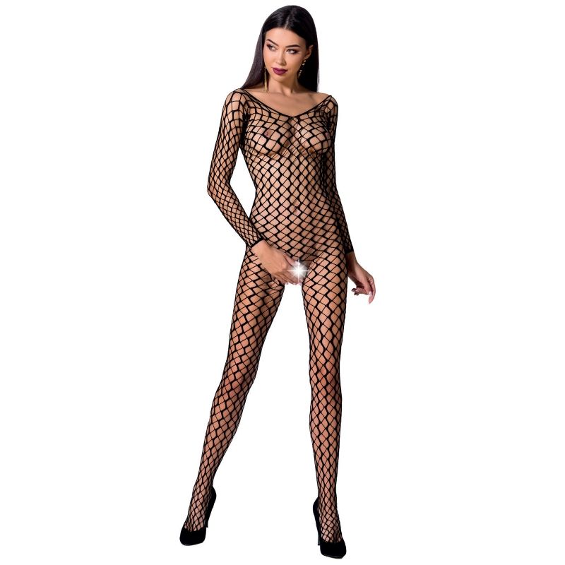 PASSION - WOMEN BS068 BLACK BODYSTOCKING ONE SIZE