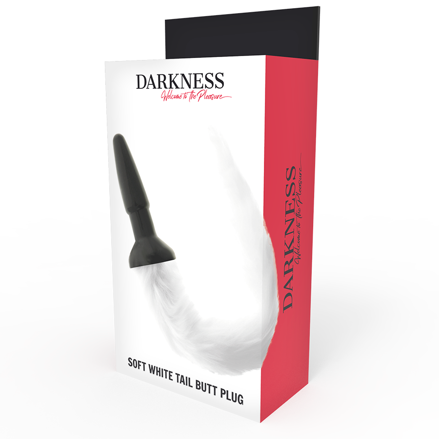 DARKNESS - PLUG ANALE IN SILICONE CON CODA BIANCA - DARKNESS ANAL | Lingerie Harness Boutique