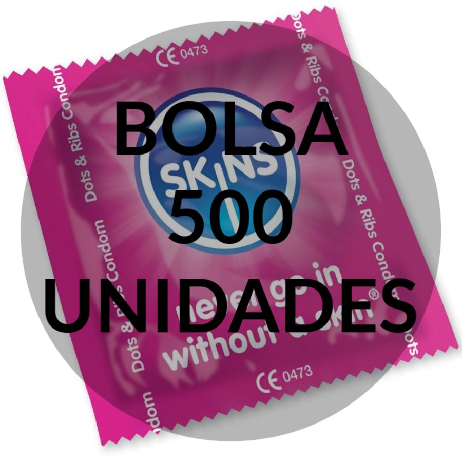 SKINS - SKINS CONDOMS POINTS AND STRIPS BAG 500 UNITS