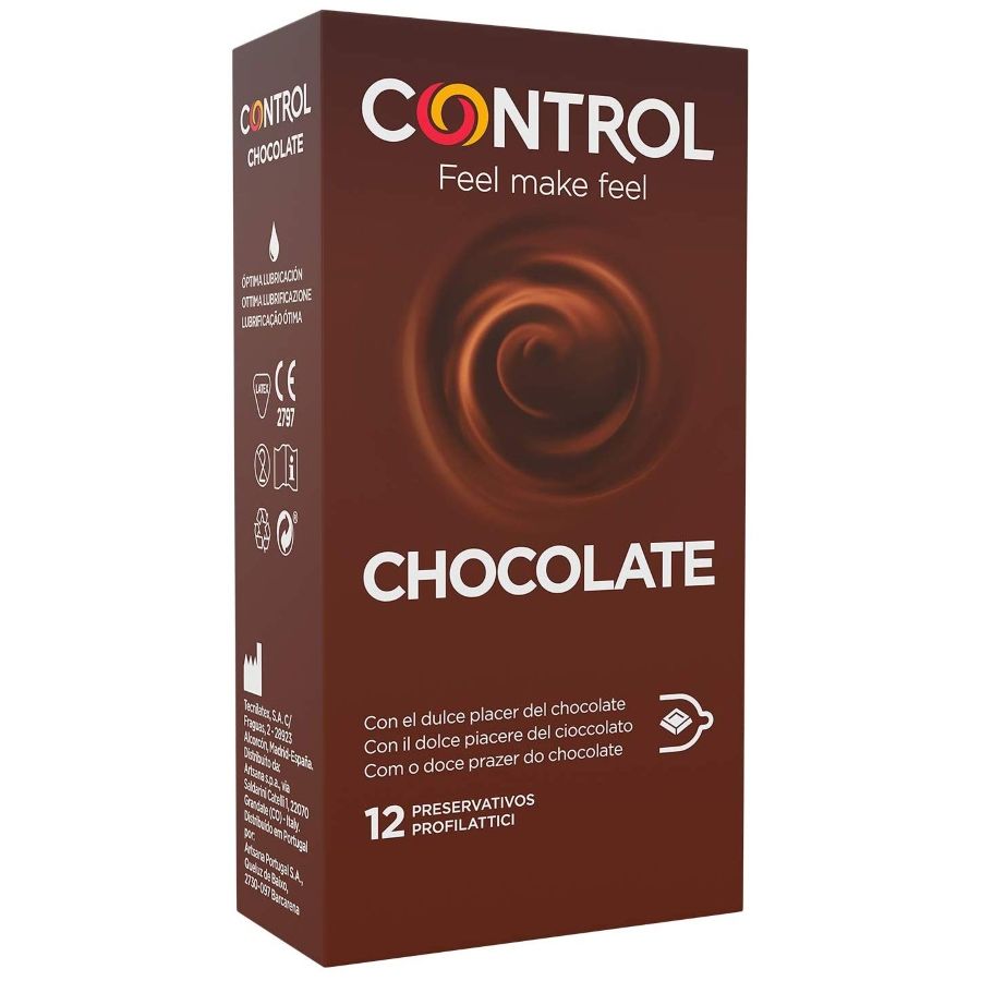 CONTROL - ADAPTA CHOCOLATE CONDOMS 12 UNITS - CONTROL CONDOMS | Lingerie Harness Boutique