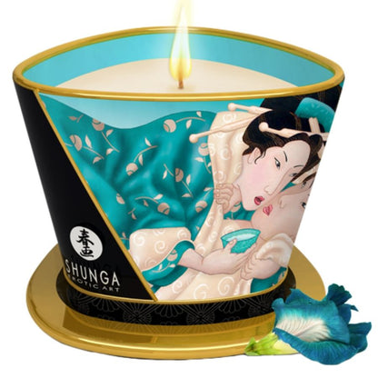 SHUNGA - CANDELA DA MASSAGGIO ISLAND BLOSSOMS 170 ML - SHUNGA CANDLES | Lingerie Harness Boutique