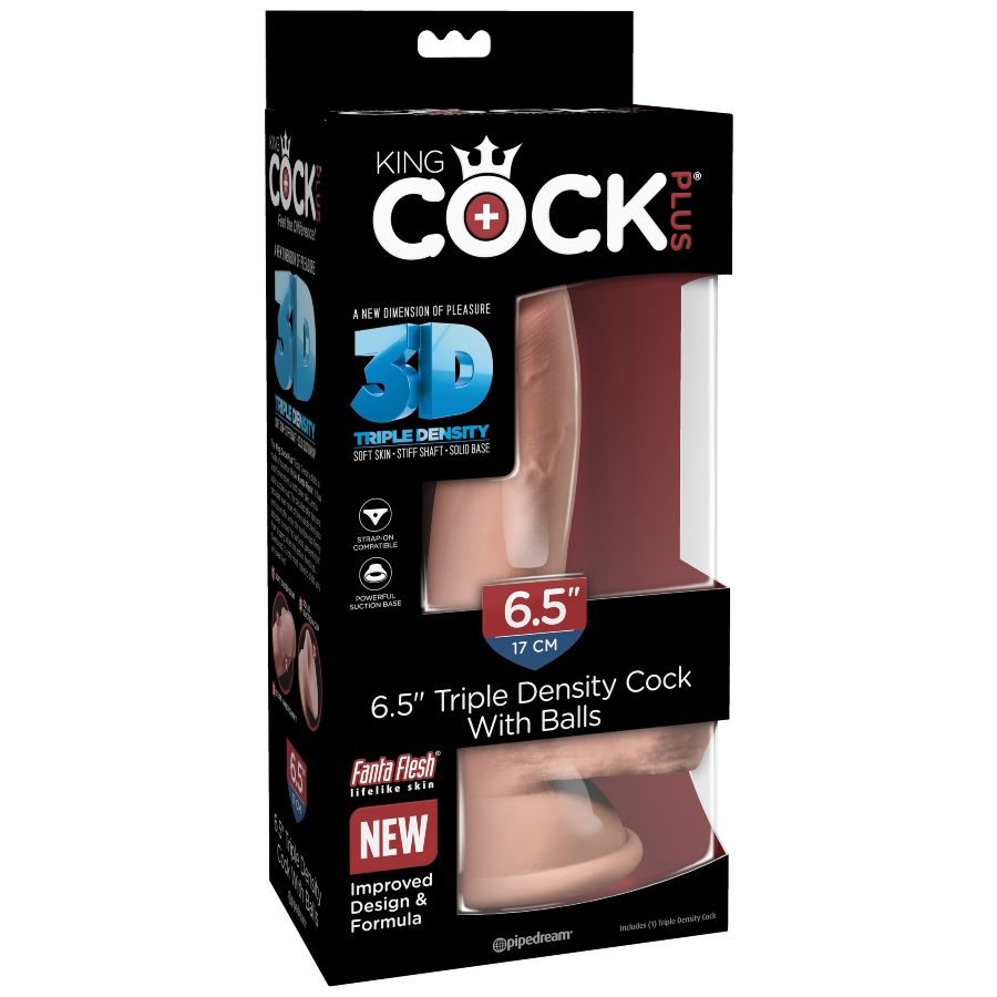 KING COCK - DILDO TRIPLA DENSIT 14 CM - KING COCK PLUS | Lingerie Harness Boutique