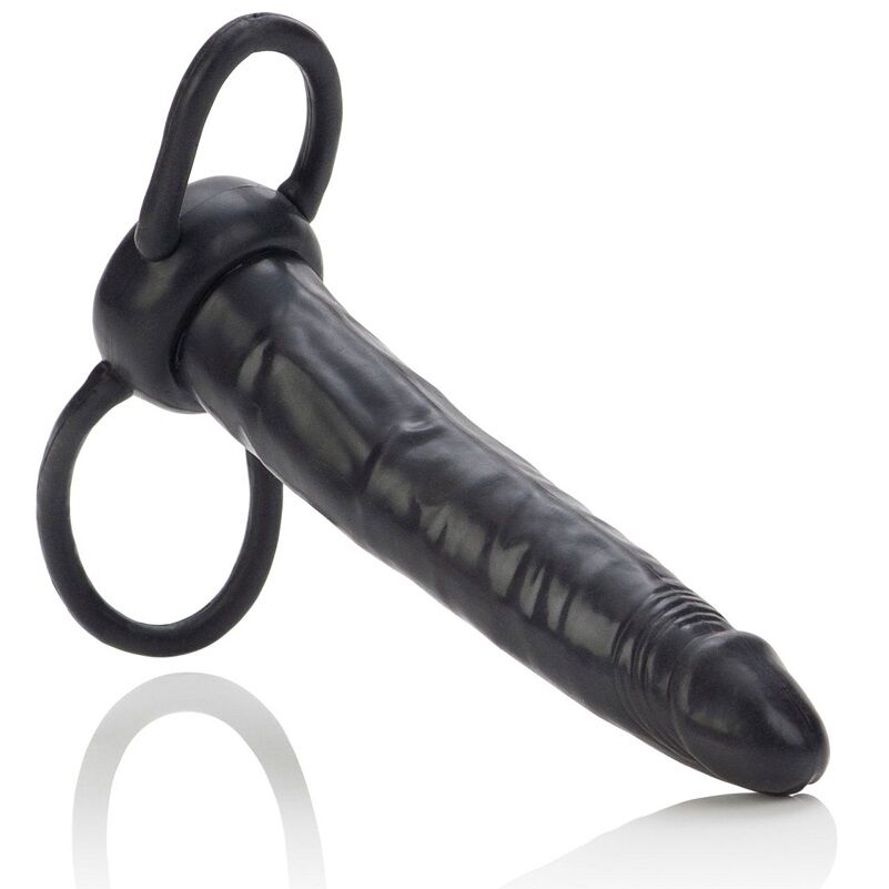 CALEXOTICS - ACCOMMODATOR DOPPIO PENETRATORE NERO - CALEXOTICS | Lingerie Harness Boutique