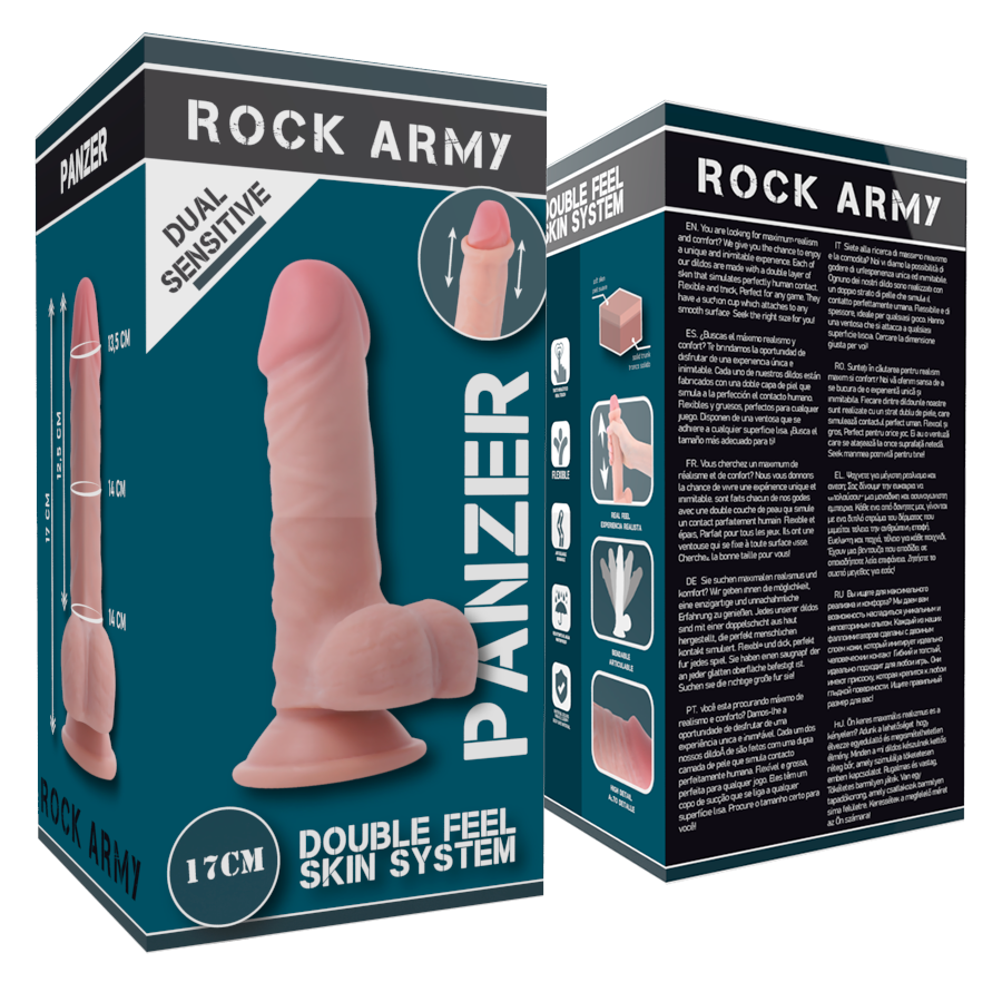 ROCKARMY - PANZER DUAL DENSITY 17 CM -O- 4.46 CM - ROCK ARMY | Lingerie Harness Boutique
