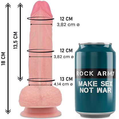 ROCKARMY - LIQUID SILICONE PREMIUM MUSTANG REALISTICO 18 CM -O- 4.14 CM - ROCK ARMY | Lingerie Harness Boutique