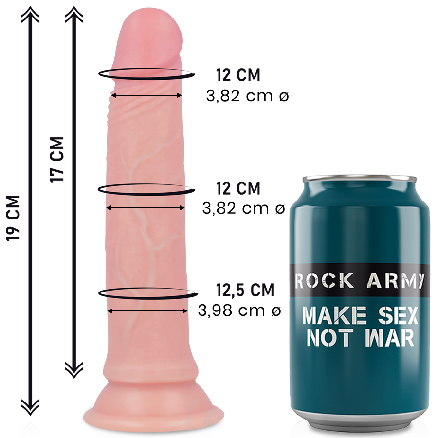 ROCKARMY - LIQUID SILICONE PREMIUM AVENGER REALISTICO 19 CM -O- 3.98 CM - ROCK ARMY | Lingerie Harness Boutique
