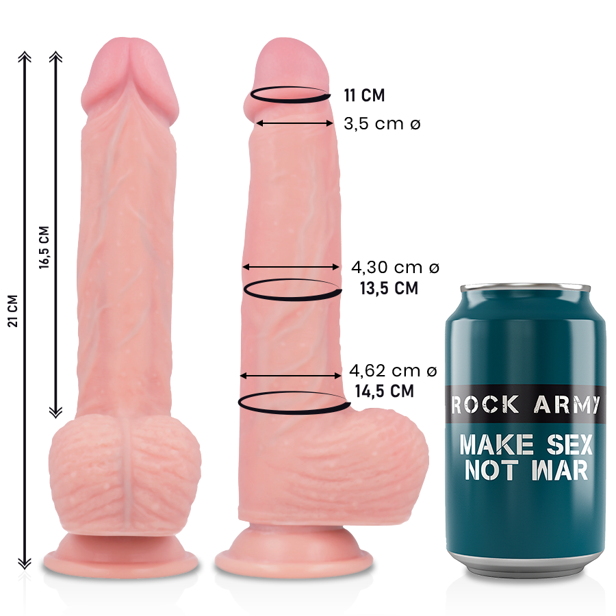ROCKARMY - DILDO IN SILICONE LIQUIDO PREMIUM SPITFIRE 21 CM -O- 4.62 CM - ROCK ARMY | Lingerie Harness Boutique
