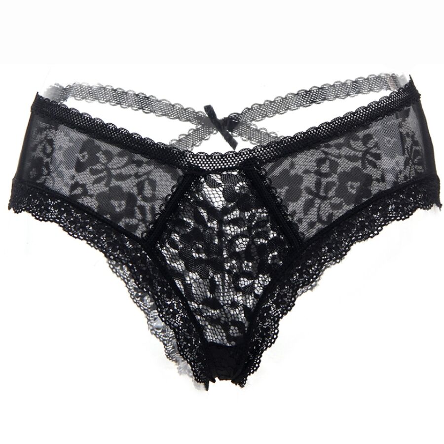 QUEEN LINGERIE - SLIP IN PIZZO FLOREALE S/M - QUEEN LINGERIE | Lingerie Harness Boutique