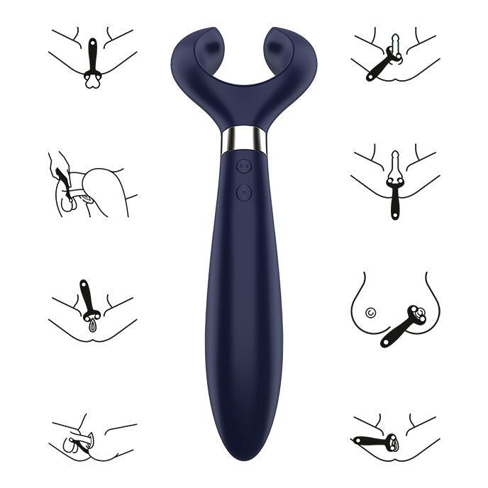 SATISFYER - DIVERTIMENTO INFINITO MULTI VIBRATOR 3 NERO - SATISFYER PARTNER | Lingerie Harness Boutique