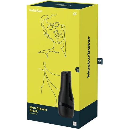 SATISFYER - MASTURBADOR CLASSICO NERO DA UOMO - SATISFYER MEN | Lingerie Harness Boutique