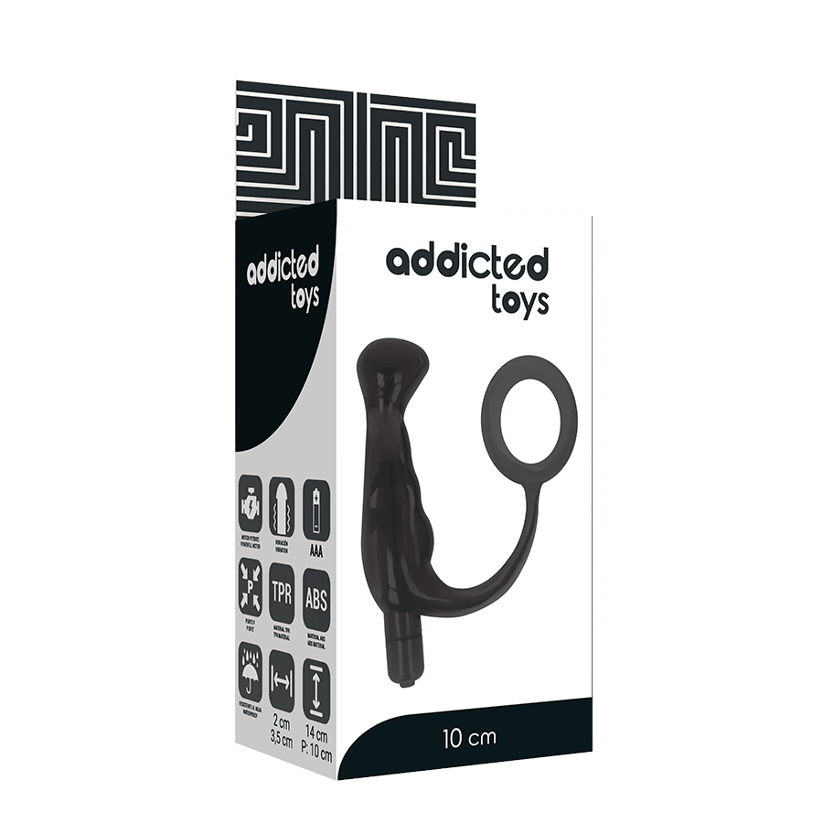 ADDICTED TOYS - VIBRATORE PROST TICO NERO 10 CM - ADDICTED TOYS | Lingerie Harness Boutique