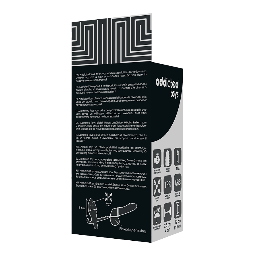 ADDICTED TOYS - PLUG ANALE CON DOPPIO ANELLO NERO - ADDICTED TOYS | Lingerie Harness Boutique