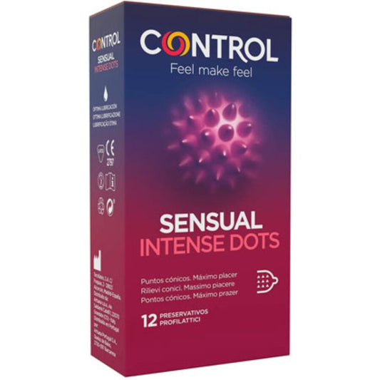 CONTROL - SPIKE CONDOMS WITH CONICAL TIPS 12 UNITS