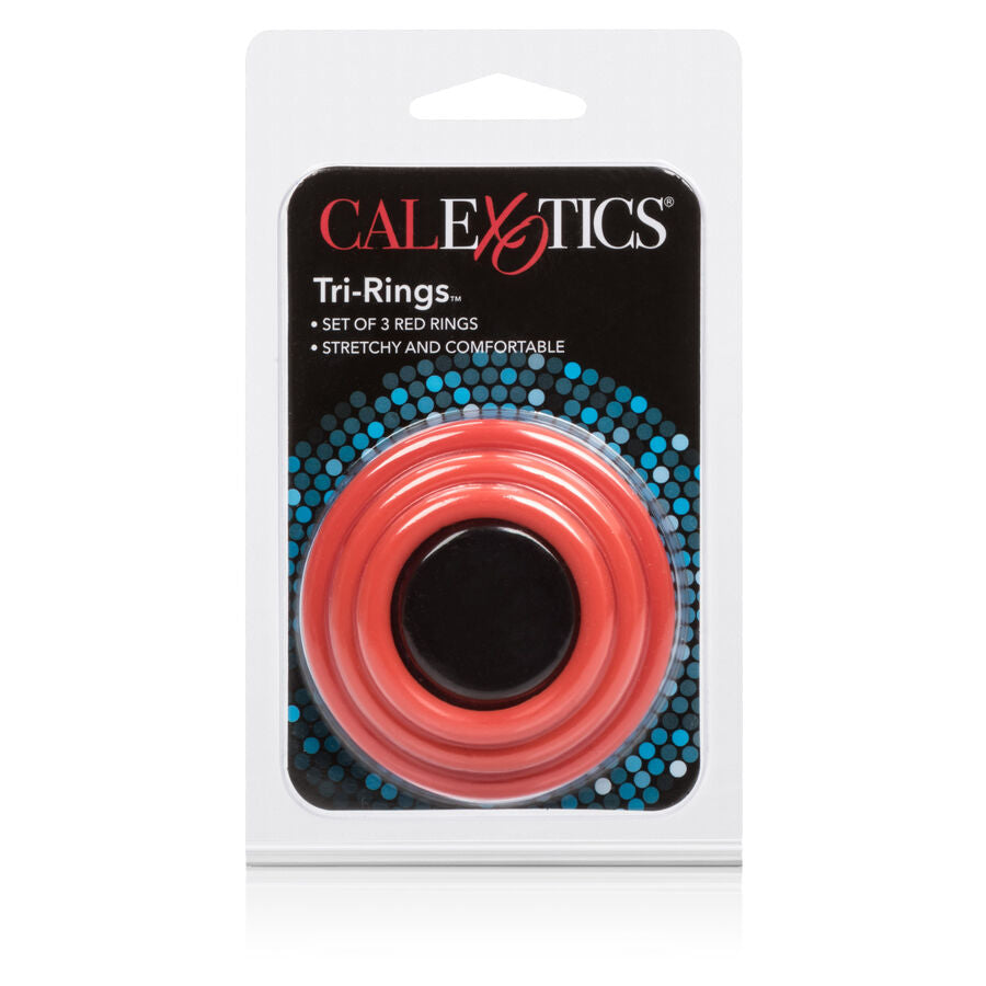 CALEXOTICS - SET TRI-ANELLI ROSSO - CALEXOTICS | Lingerie Harness Boutique