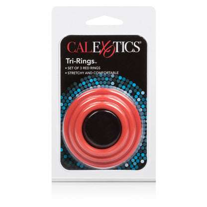 CALEXOTICS - SET TRI-ANELLI ROSSO - CALEXOTICS | Lingerie Harness Boutique