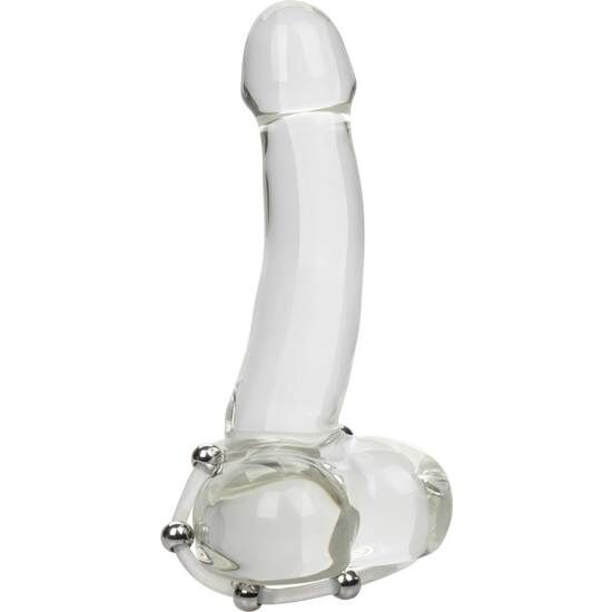 CALEXOTICS - ANELLO IN SILICONE CON PERLINE IN ACCIAIO XL - CALEXOTICS | Lingerie Harness Boutique
