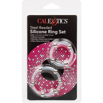 CALEXOTICS - SILICONE RING SET WITH STEEL BEADS