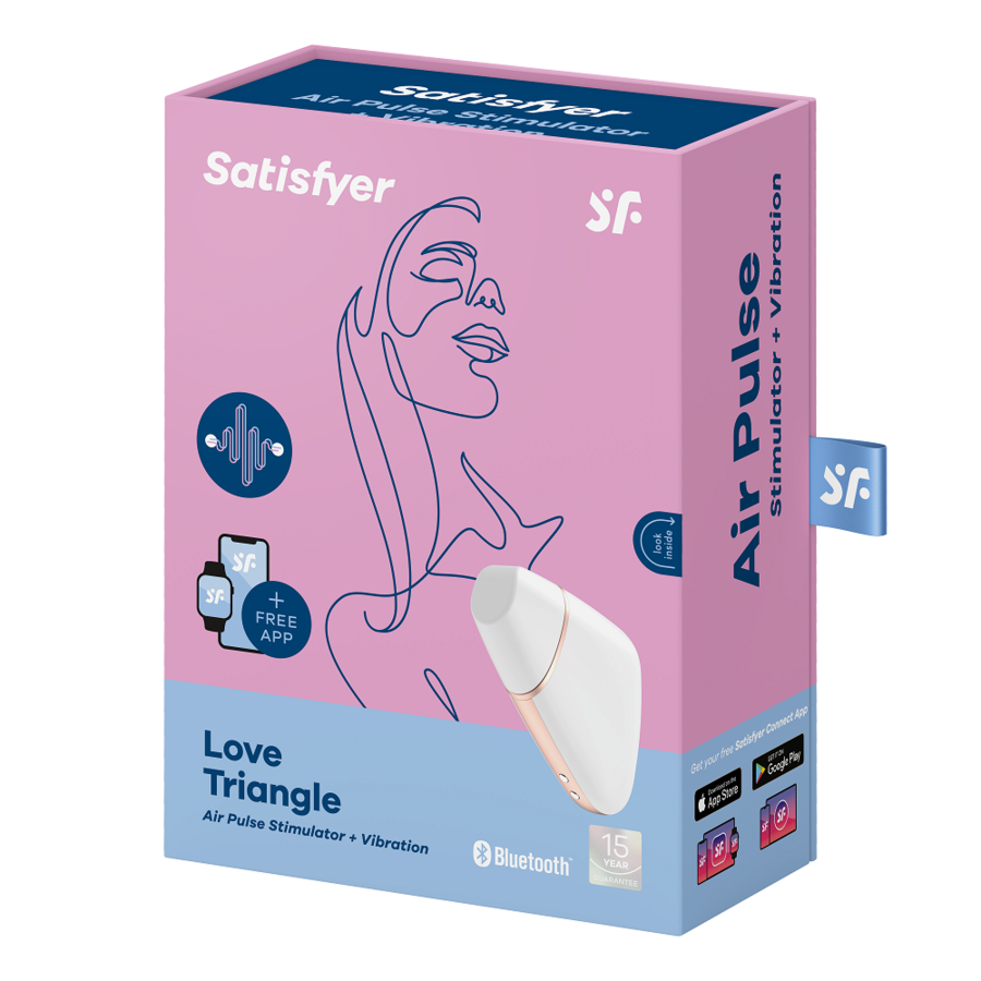 SATISFYER - BLACK LOVE TRIANGLE STIMULATOR AND VIBRATOR