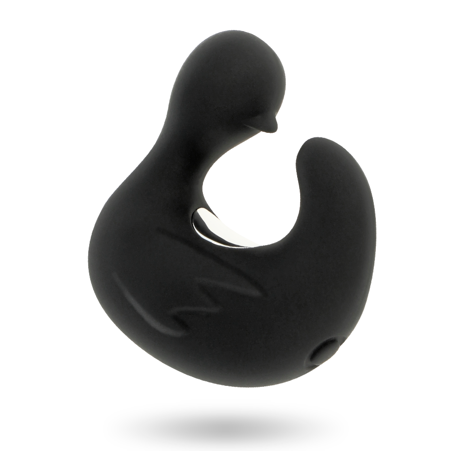 BLACK&SILVER - DUCKYMANIA DITALE RICARICABILE STIMOLANTE D'ANATRA IN SILICONE - BLACK&SILVER | Lingerie Harness Boutique