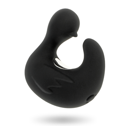 BLACK&SILVER - DUCKYMANIA DITALE RICARICABILE STIMOLANTE D'ANATRA IN SILICONE - BLACK&SILVER | Lingerie Harness Boutique