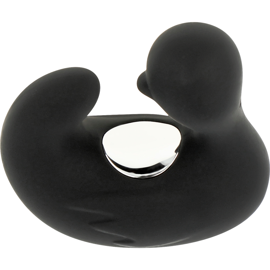 BLACK&SILVER - DUCKYMANIA DITALE RICARICABILE STIMOLANTE D'ANATRA IN SILICONE - BLACK&SILVER | Lingerie Harness Boutique