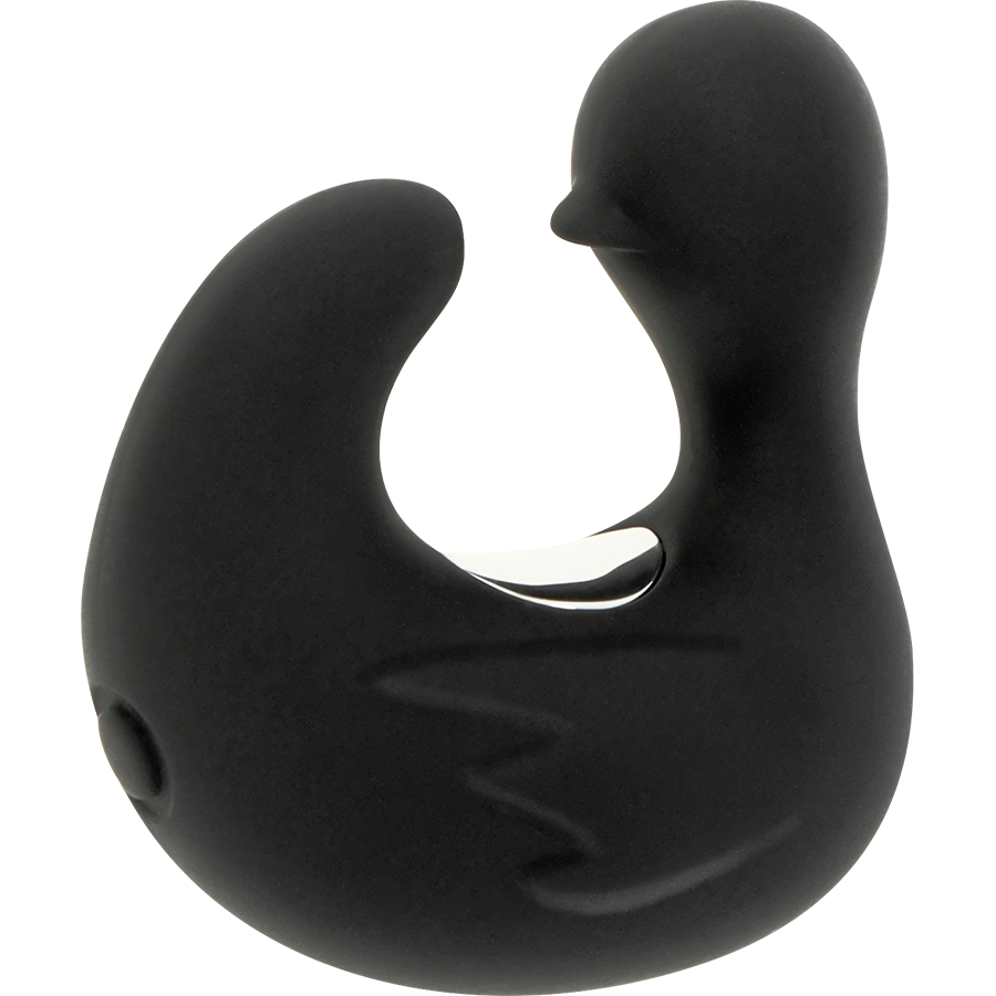 BLACK&SILVER - DUCKYMANIA DITALE RICARICABILE STIMOLANTE D'ANATRA IN SILICONE - BLACK&SILVER | Lingerie Harness Boutique