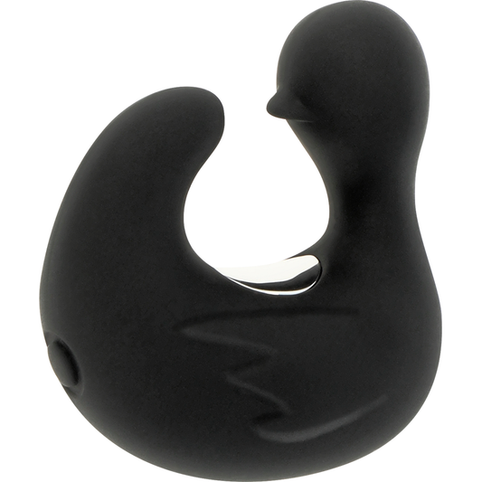 BLACK&SILVER - DUCKYMANIA DITALE RICARICABILE STIMOLANTE D'ANATRA IN SILICONE - BLACK&SILVER | Lingerie Harness Boutique