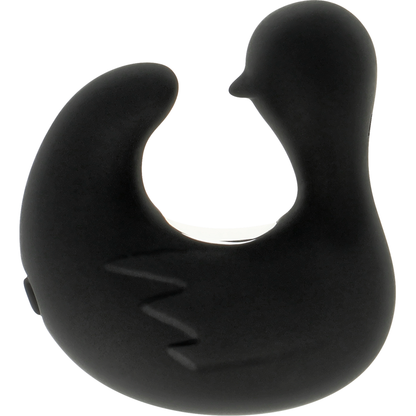 BLACK&SILVER - DUCKYMANIA DITALE RICARICABILE STIMOLANTE D'ANATRA IN SILICONE - BLACK&SILVER | Lingerie Harness Boutique