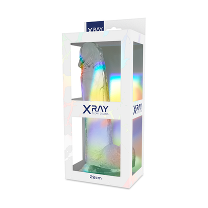 X RAY - CAZZO TRASPARENTE CON SFERE 22 CM -O- 4.6 CM - X RAY | Lingerie Harness Boutique