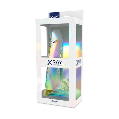 X RAY - CAZZO TRASPARENTE CON SFERE 20 CM -O- 4.5 CM - X RAY | Lingerie Harness Boutique