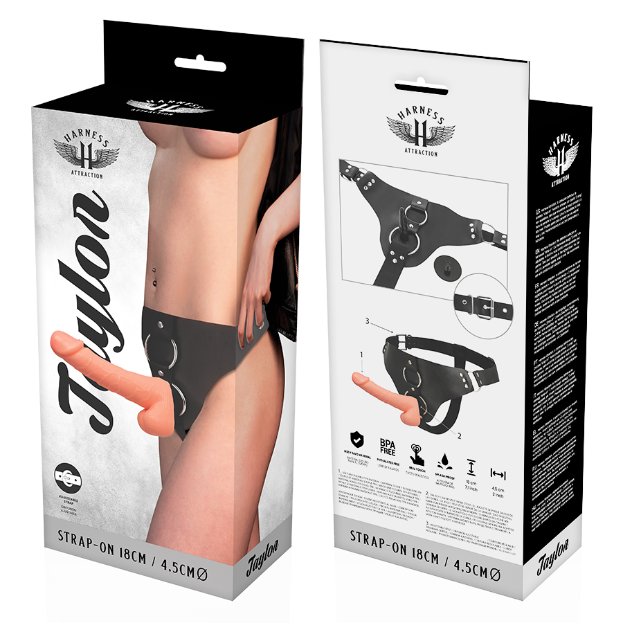 HARNESS ATTRACTION - RNES TAYLOR DELUXE 18 CM -O- 4.5 CM - HARNESS ATTRACTION | Lingerie Harness Boutique