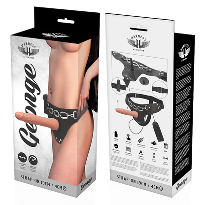 HARNESS ATTRACTION - RNES GEORGE VIBRATORE REALISTICO 19 CM -O- 4 CM - HARNESS ATTRACTION | Lingerie Harness Boutique