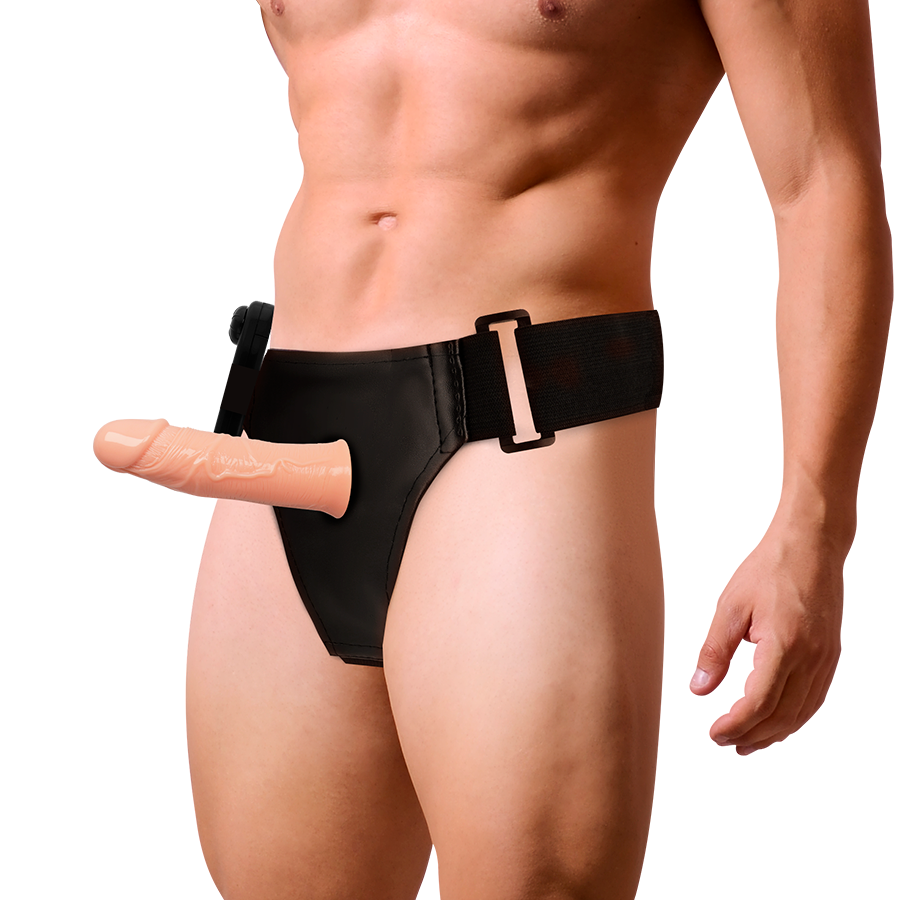 HARNESS ATTRACTION - GREGORY HOLLOW RNES WITH VIBRATOR 16.5 CM -OR- 4.3 CM