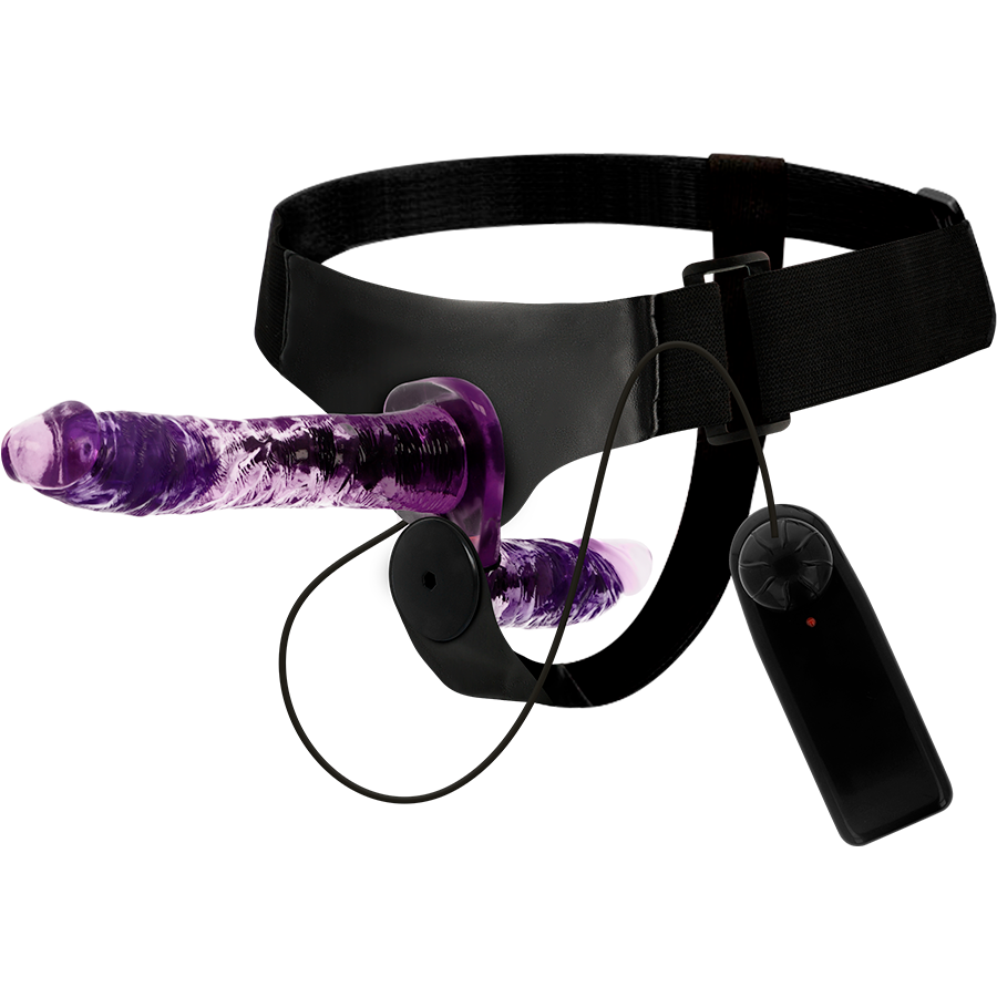 HARNESS ATTRACTION - RODNEY DOPPIA PENETRAZIONE VIBRATORE 18 CM -O- 3.5 CM - HARNESS ATTRACTION | Lingerie Harness Boutique