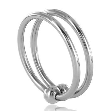 METAL HARD - ANELLO DOPPIO GLIAN 28MM - METAL HARD | Lingerie Harness Boutique