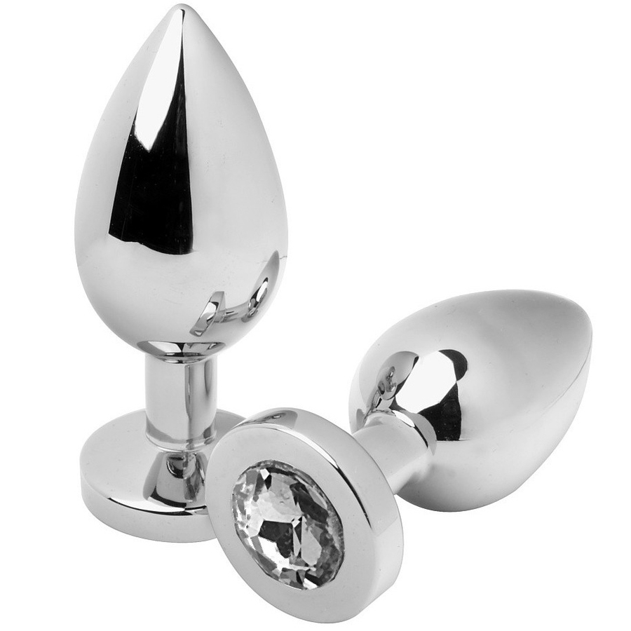 METAL HARD - PLUG ANALE DIAMOND TRASPARENTE MEDIO 7.62CM - METAL HARD | Lingerie Harness Boutique