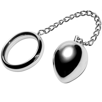 METAL HARD - ANELLO COCK 45MM + CATENA CON SFERA IN METALLO - METAL HARD | Lingerie Harness Boutique