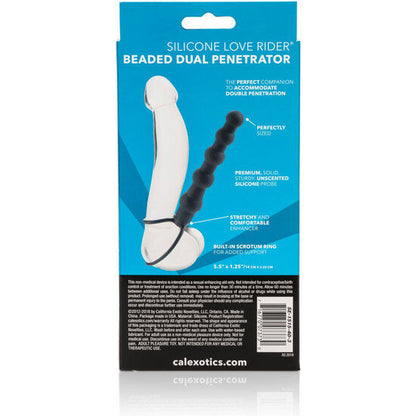 CALEXOTICS - DOPPIO PENETRATORE CON PERLINE NERO - CALEXOTICS | Lingerie Harness Boutique