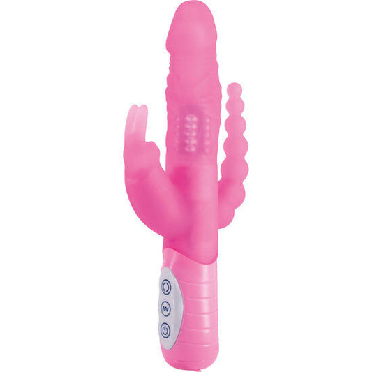 SEVEN CREATIONS - E RABBIT SLIMINE TRIPLE PLAY VIBRATORE TRIPLA STIMOLAZIONE ROSA