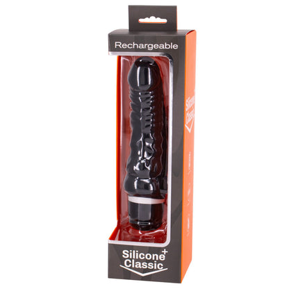 SEVEN CREATIONS - BLACK RECHARGEABLE VIBRATOR 7V 18 CM MODEL 2