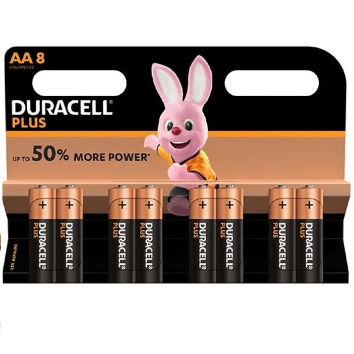 DURACELL - PLUS POWER AA LR6 8UNIT BATTERY