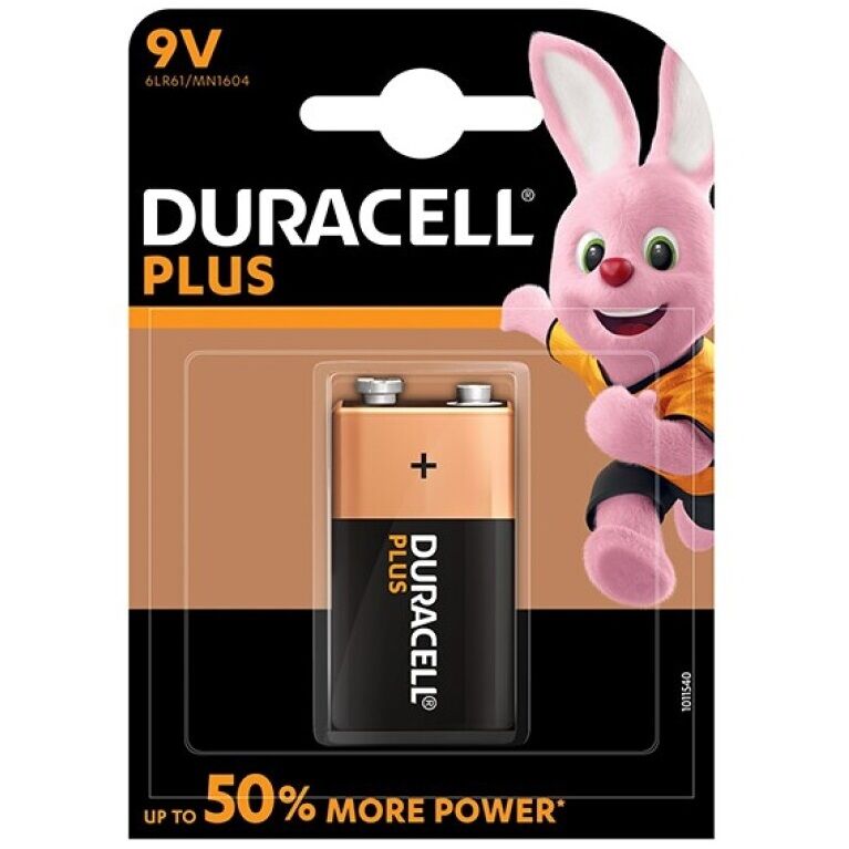 DURACELL - BATTERIA PLUS POWER 9V LR61 1UNIT - DURACELL | Lingerie Harness Boutique