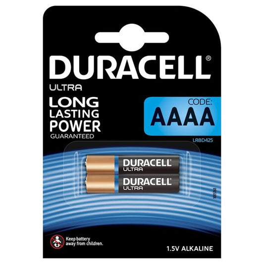 DURACELL - ULTRA POWER ALKALINE AAAA BATTERY MX2500 1.5V 2 UNIT